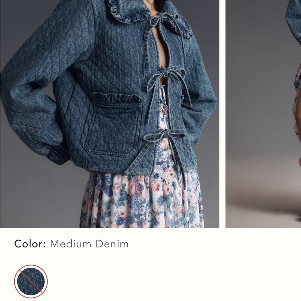 Avec Les Filles Quilted Denim Jacket